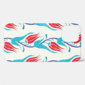 Coques Case-Mate iPhone Arrière - plan de tulipes. Motif turc traditionnel (Verso (horizontal))