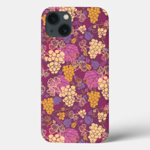 Etui iPhone 13 Arrière - plan doux de motif de vignes
