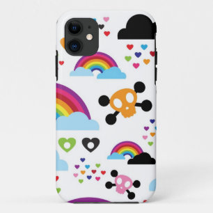 Coque Case-Mate Pour iPhone arrière - plan du crâne arc-en-ciel d'adolescents