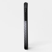 Coques Case-Mate iPhone Arrière - plan en acier Diamondplate noir à gris (Dos/Gauche)