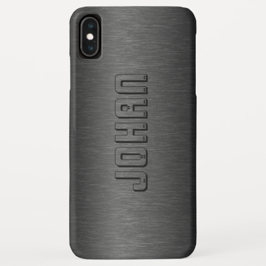 Coques Case-Mate iPhone Arrière - plan en aluminium brossé gris foncé mode (Dos)