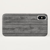 Coques Case-Mate iPhone arrière - plan en bois gris patiné (Dos (Horizontal))