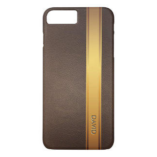 Coque iPhone 8 Plus/7 Plus Arrière - plan en cuir nommé fait sur commande de