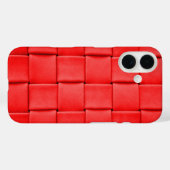 Coques Case-Mate iPhone arrière - plan en cuir rouge (Verso (horizontal))