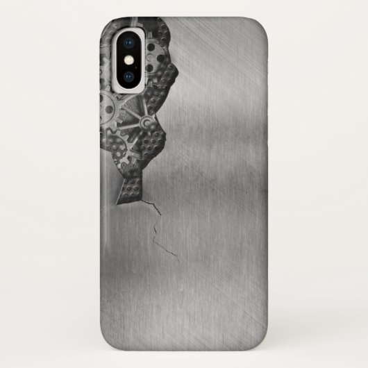 Coques Case-Mate iPhone Arrière - plan en métal avec des dommages (Dos)
