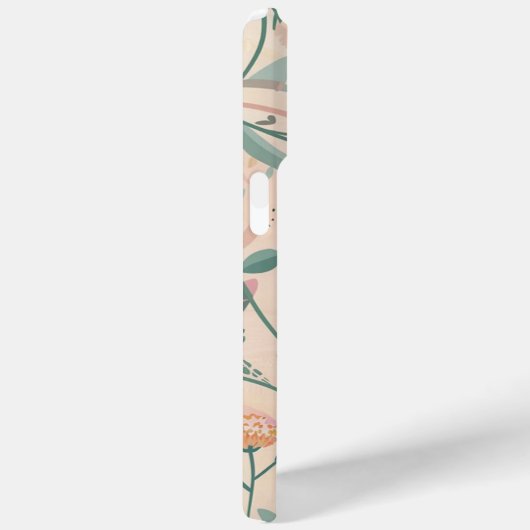 Coques Case-Mate iPhone Arrière - plan esthétique Fille Botanique Rose (Verso / Droite)