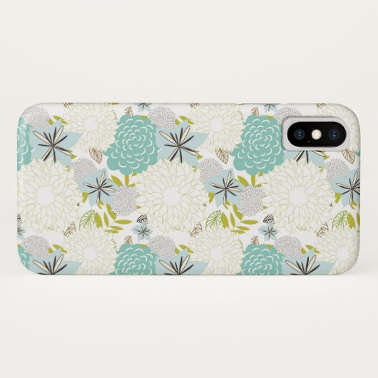 Coques Case-Mate iPhone Arrière - plan floral (Dos (Horizontal))