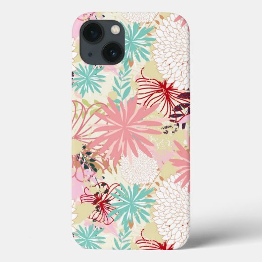 Coques Case-Mate iPhone Arrière - plan floral 4 (Verso)