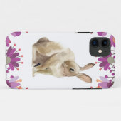 Coques Case-Mate iPhone Arrière - plan floral conception lapin de Pâques (Dos (Horizontal))