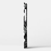 Coques Case-Mate iPhone Arrière - plan floral noir et blanc (Verso / Gauche)