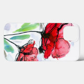 Coques Case-Mate iPhone arrière - plan floral peint Abstrait (Verso (horizontal))