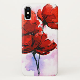 Coques Pour iPhone Arrière - plan floral peint par résumé 2