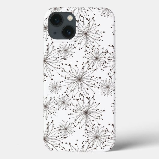 Coques Case-Mate iPhone Arrière - plan floral rétro (Verso)