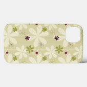 Coques Case-Mate iPhone Arrière - plan floral rétro (Verso (horizontal))