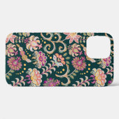 Coques Case-Mate iPhone Arrière - plan floral sans couture. Fleurs roses e (Verso (horizontal))