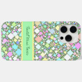 Coques Case-Mate iPhone Arrière - plan géométrique Pastel Personnalisé (Verso (horizontal))