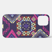 Coques Case-Mate iPhone Arrière - plan géométrique tribal, primitif. (Verso (horizontal))