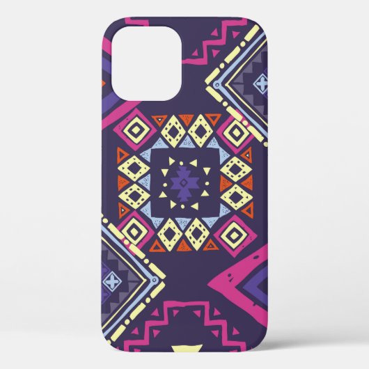 Coques Case-Mate iPhone Arrière - plan géométrique tribal, primitif. (Verso)