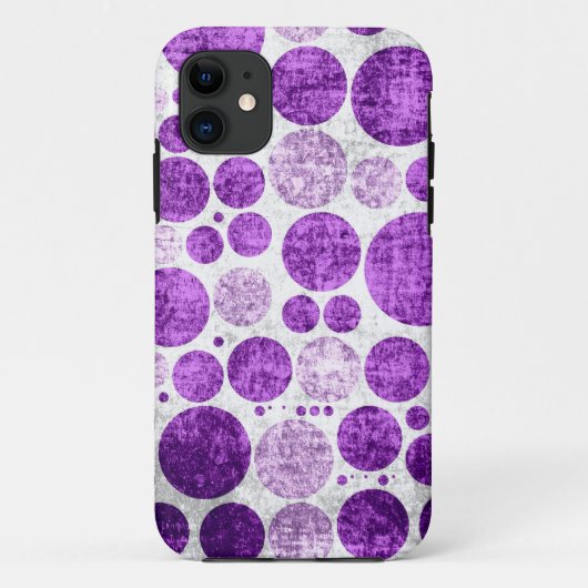 Coques Case-Mate iPhone Arrière - plan grunge sans couture de mur de pois (Dos)