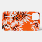 Coques Case-Mate iPhone Arrière - plan hawaïen de fleur de ketmie (Verso (horizontal))