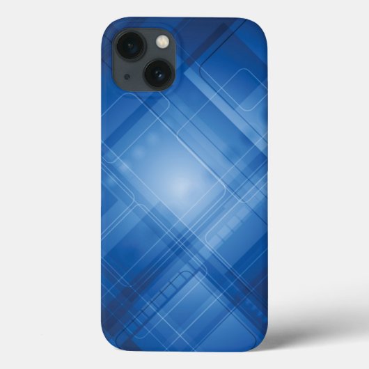 Coques Case-Mate iPhone Arrière - plan hi-tech bleu foncé (Verso)