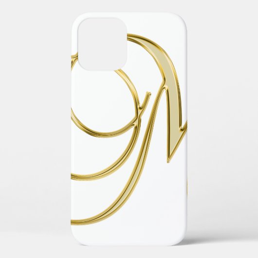 Coques Case-Mate iPhone Arrière - plan initial de lettre alphabet (Verso)