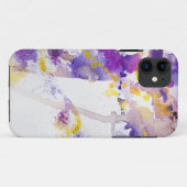 Coques Case-Mate iPhone arrière - plan jaune et pourpre d'aquarelle (Dos (Horizontal))