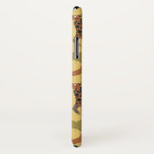 Coques Case-Mate iPhone Arrière - plan jaune motif sans soudure (Dos/Droite)