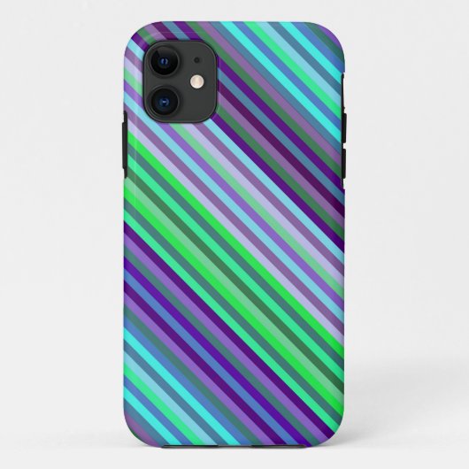 Coques Case-Mate iPhone Arrière - plan Lime Purple Cyan Stripes (Dos)