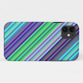 Coques Case-Mate iPhone Arrière - plan Lime Purple Cyan Stripes (Dos (Horizontal))