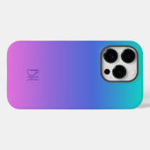Coques Case-Mate iPhone Arrière - plan mauve et rose et turquoise ombre (Verso (horizontal))