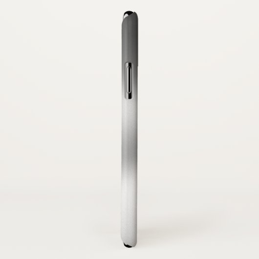 Coques Case-Mate iPhone Arrière - plan métallique en acier inoxydable noir (Dos/Droite)