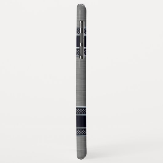 Coques Case-Mate iPhone Arrière - plan métallique géométrique gris clair (Dos/Gauche)