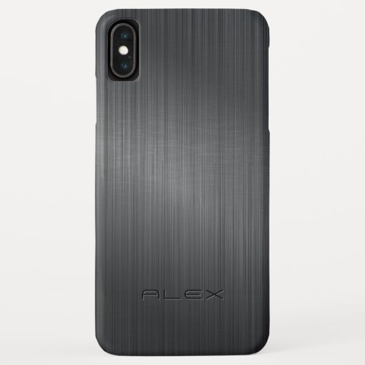 Coques Case-Mate iPhone Arrière - plan métallique gris foncé (Dos)