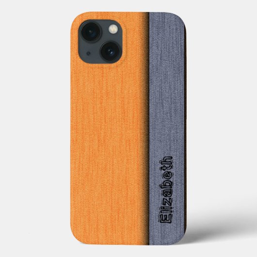 Coques Case-Mate iPhone Arrière - plan moderne orange et gris (Verso)
