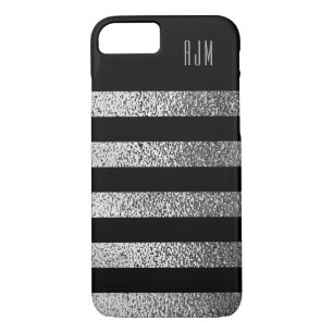 Coque iPhone 8/7 Arrière - plan noir de grunge monogramme