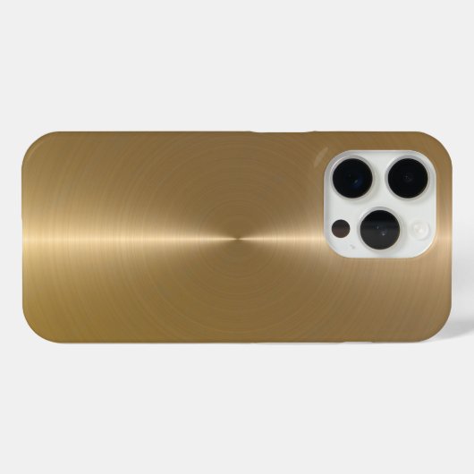 Coques Case-Mate iPhone Arrière - plan or Faux métal brillant simple (Verso (horizontal))