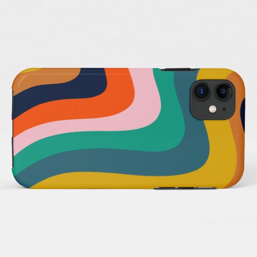 Coques Case-Mate iPhone Arrière - plan pivotant moderne rétro (Dos (Horizontal))