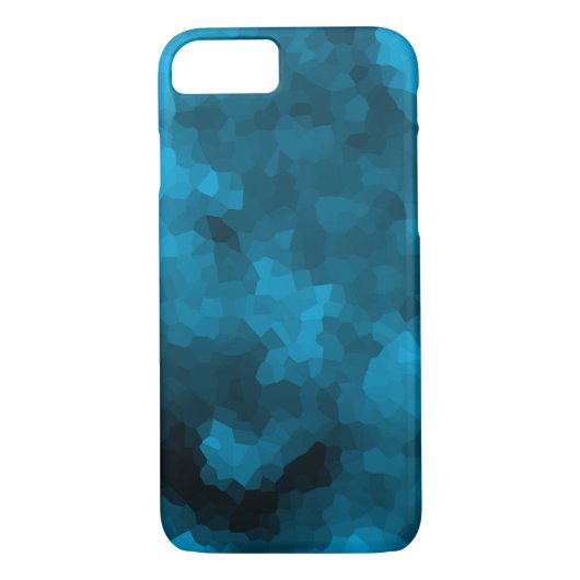 Coques Case-Mate iPhone Arrière - plan polygonal abstrait bleu (Dos)