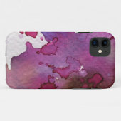 Coques Case-Mate iPhone Arrière - plan pourpre d'aquarelle (Dos (Horizontal))