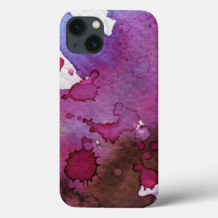 Etui iPhone 13 Arrière - plan pourpre d'aquarelle