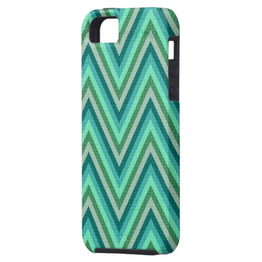 Coques Case-Mate iPhone Arrière - plan rayé de zigzag (Dos gauche)