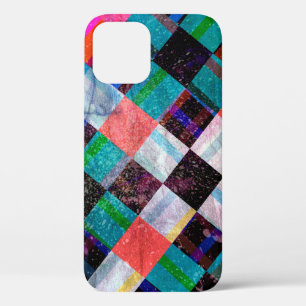 Case-Mate iPhone Case Arrière - plan rétro couleur aquarelle avec géomét