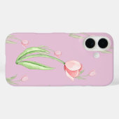 Coques Case-Mate iPhone Arrière - plan rose avec Tulips Téléphone (Verso (horizontal))