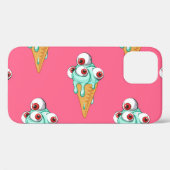 Coques Case-Mate iPhone Arrière - plan rose crème glacée bleue (Verso (horizontal))