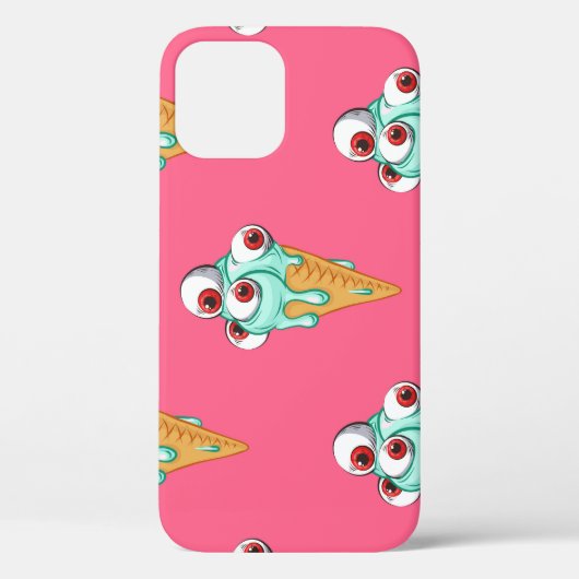 Coques Case-Mate iPhone Arrière - plan rose crème glacée bleue (Verso)