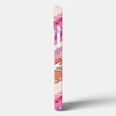 Coques Case-Mate iPhone Arrière - plan rose de zigzag (Verso / Gauche)