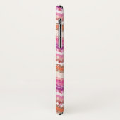 Coques Case-Mate iPhone Arrière - plan rose de zigzag (Dos/Gauche)