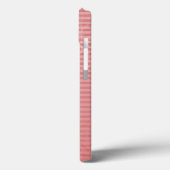 Coques Case-Mate iPhone Arrière - plan rose et blanc avec la dentelle (Verso / Gauche)