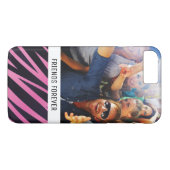 Coques Case-Mate iPhone Arrière - plan rose fait sur commande de rayure de (Dos (Horizontal))